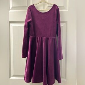 Tea Collection girls purple velour dress